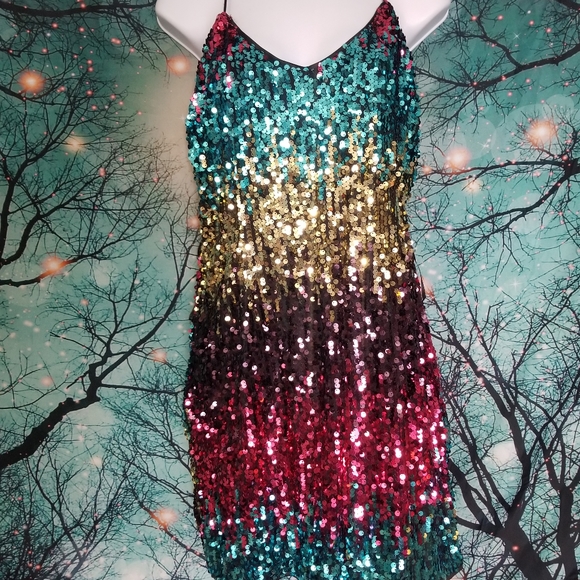 Colorful Sequin Dress - Picture 5 of 6